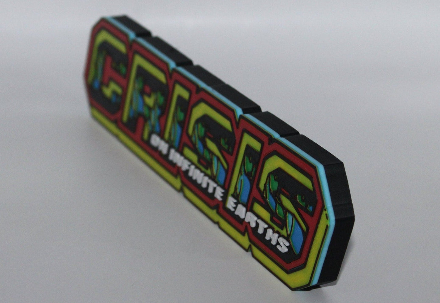 Crisis on infinite earths 3D printed Comic Logo Art