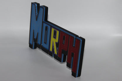 Morph 3D printed Comic Logo Art