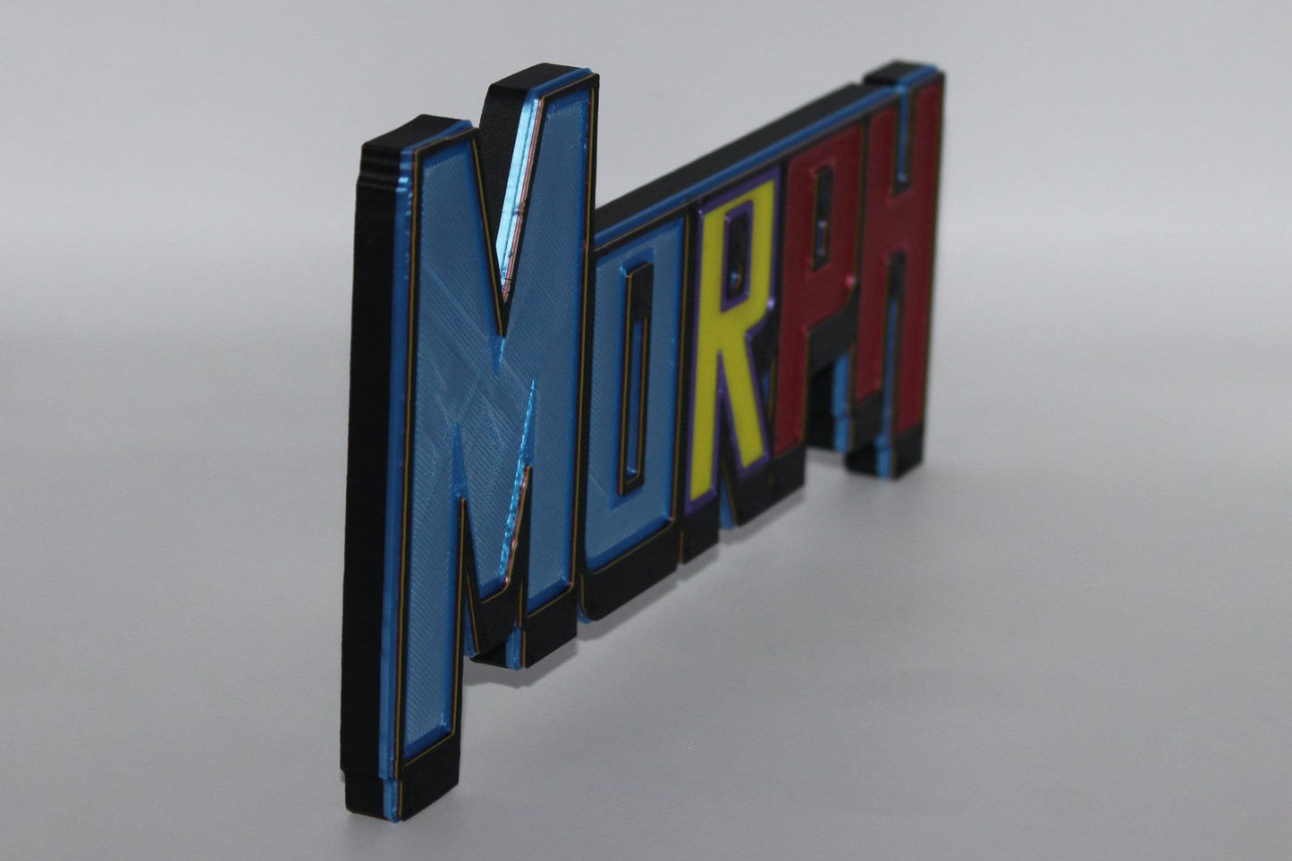 Morph 3D printed Comic Logo Art