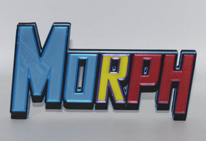 Morph 3D printed Comic Logo Art