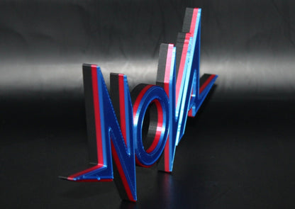 Nova 3D printed Comic Logo Art