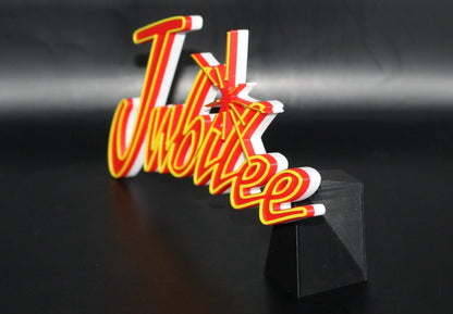 Jubilee 3D printed Comic Logo Art