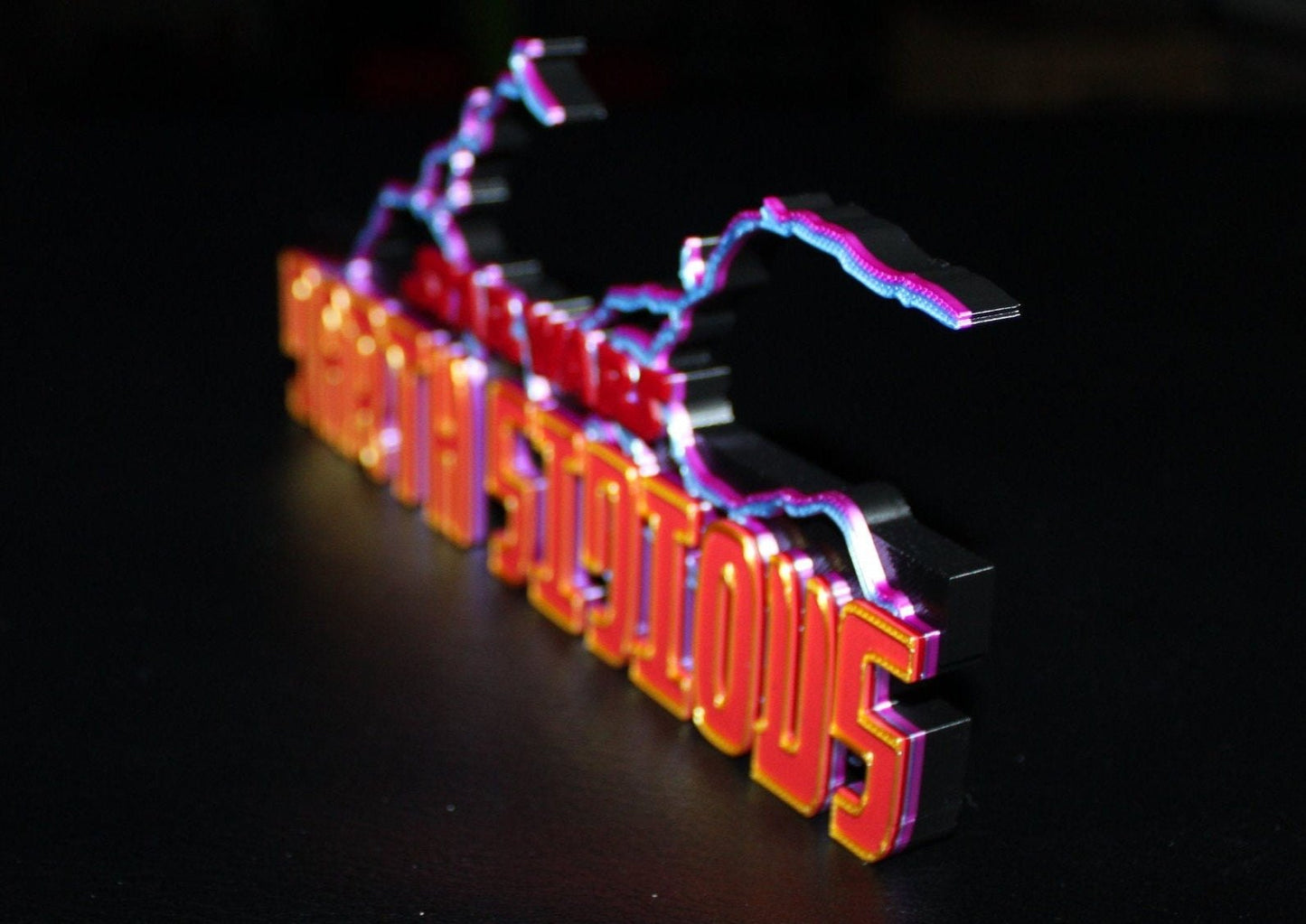 Darth Sidious 3D printed Comic Logo Art