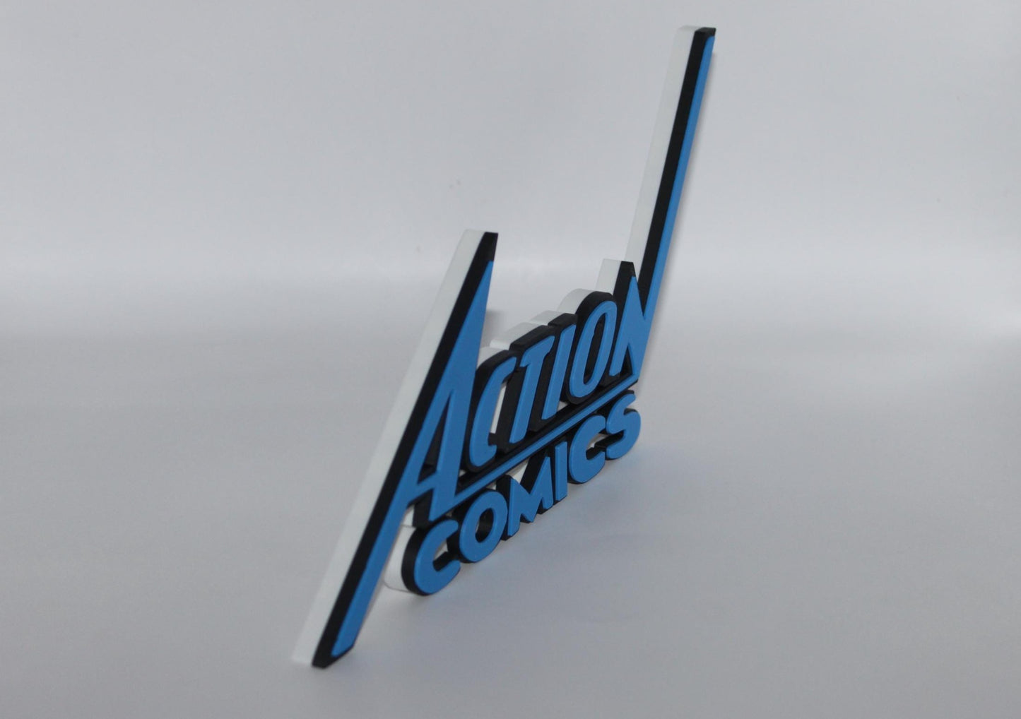 Action Comics 3D printed Comic Logo Art