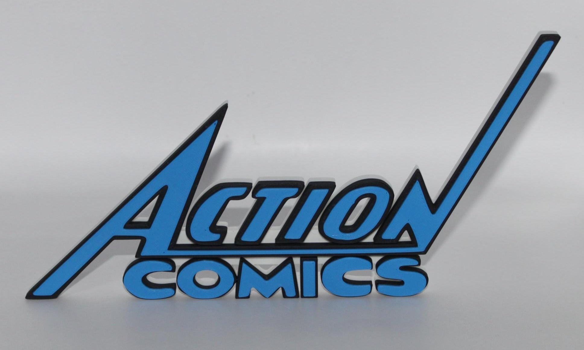 Action Comics 3D printed Comic Logo Art