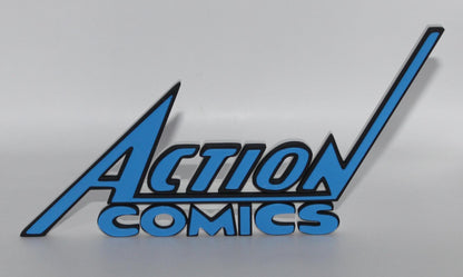 Action Comics 3D printed Comic Logo Art