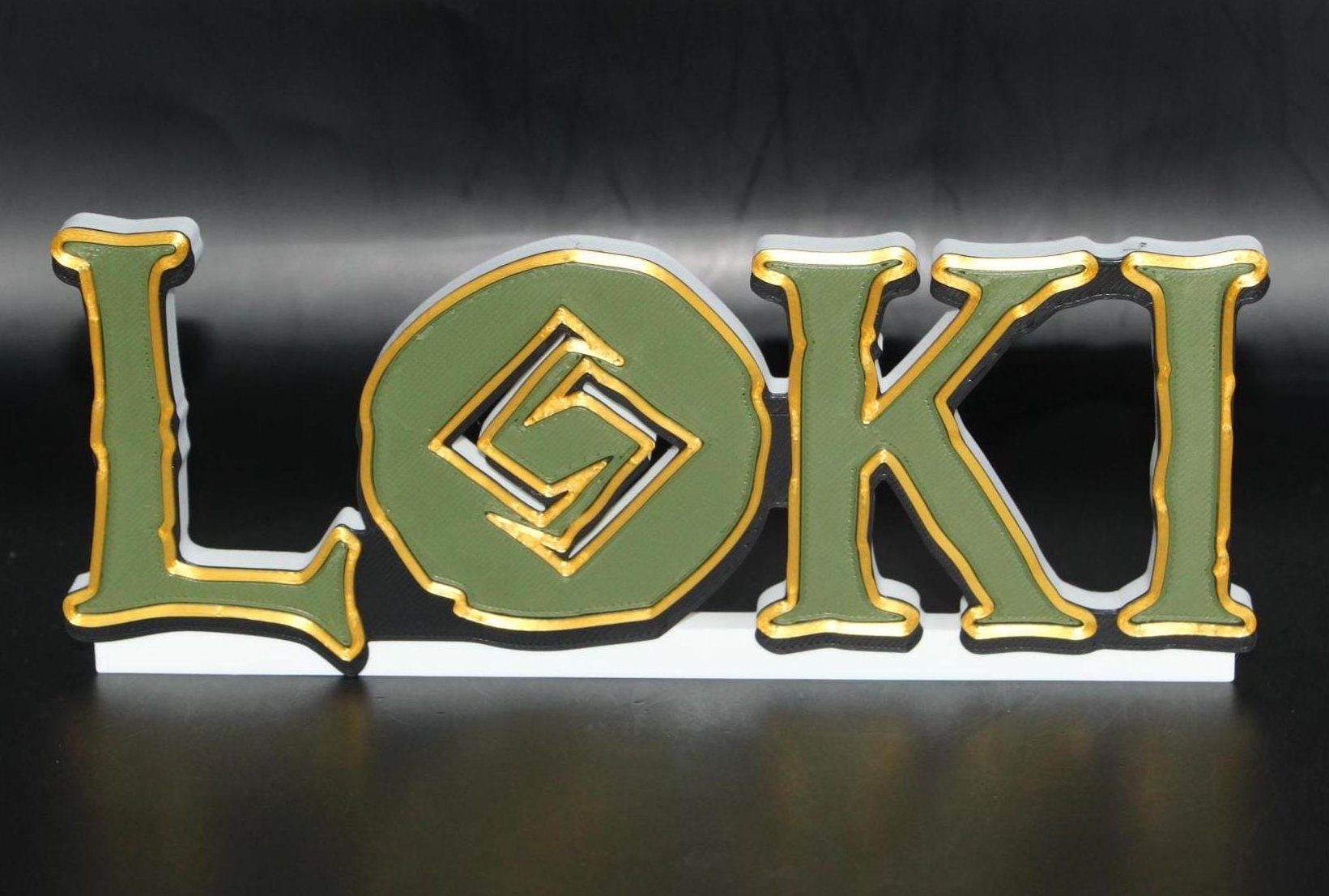 Loki 3D printed Comic Logo Art