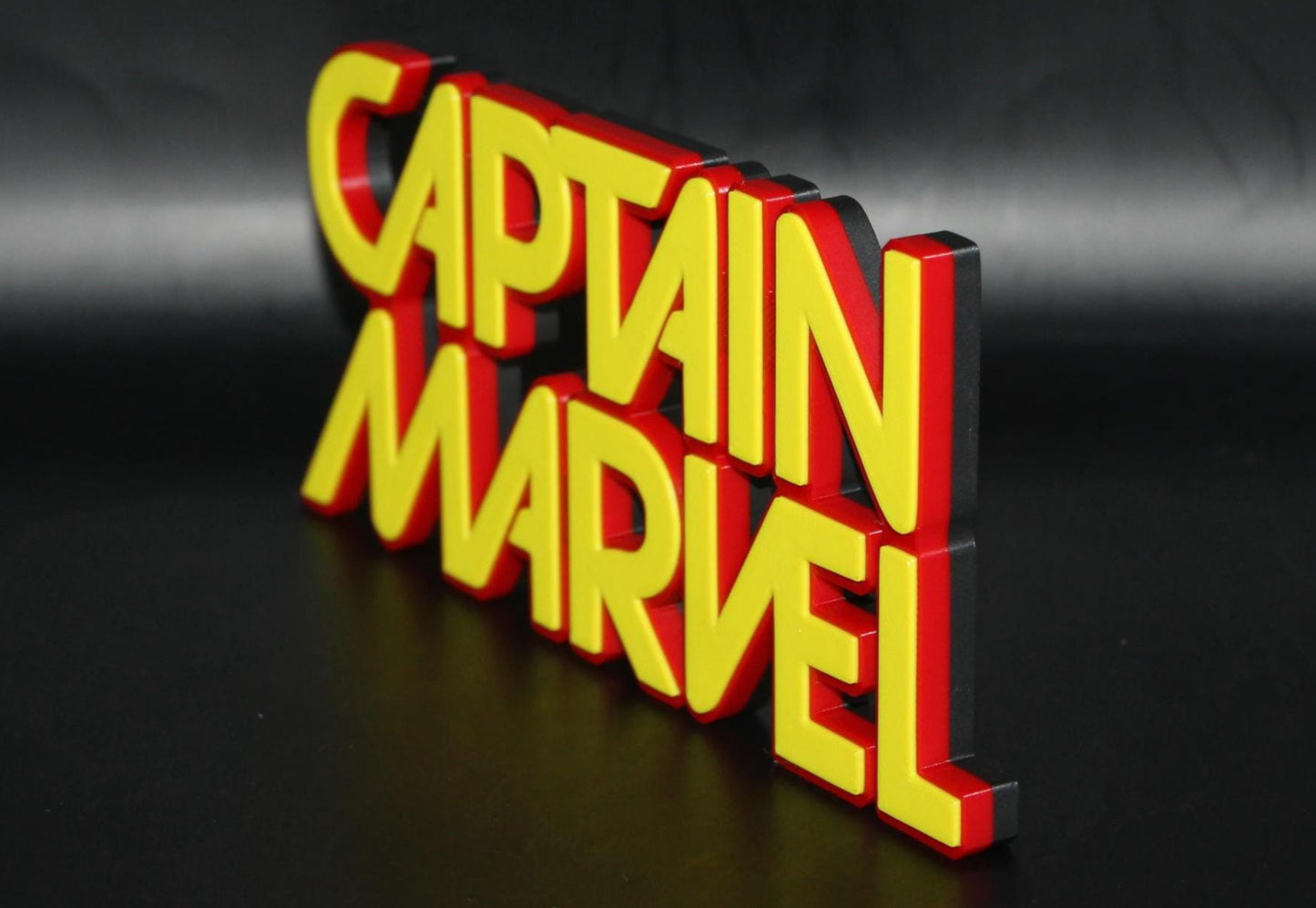 Captain Marvel 3D printed Comic Logo Art