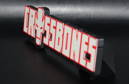 Crossbones 3D printed Comic Logo Art