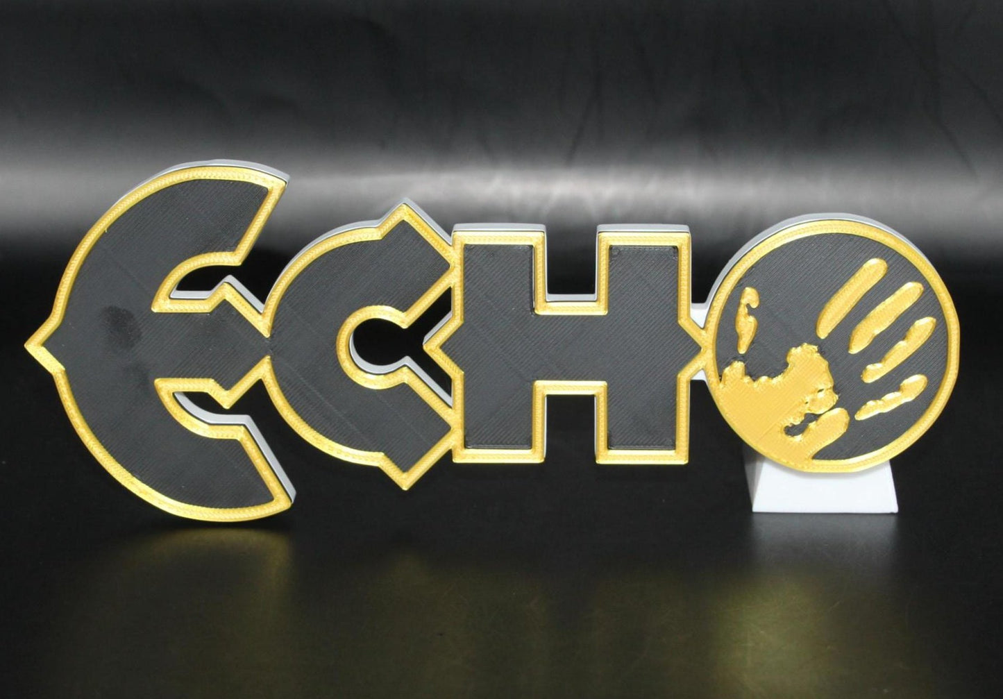 Echo 3D printed Comic Logo Art