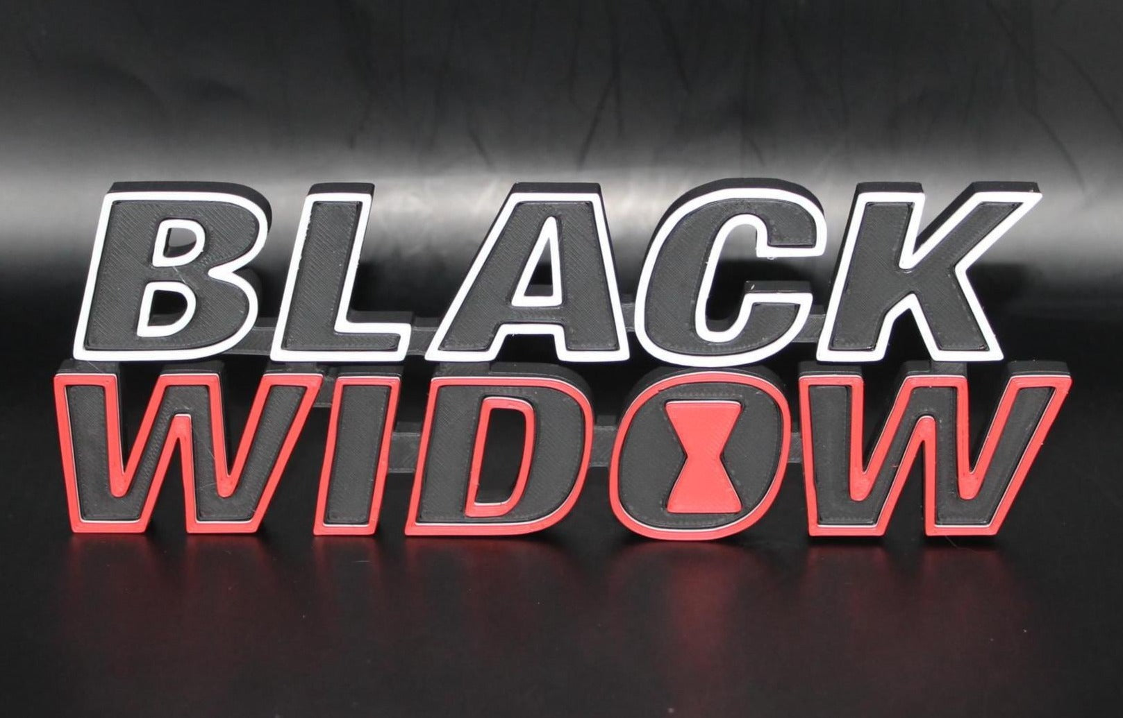 Black Widow 3D printed Comic Logo Art