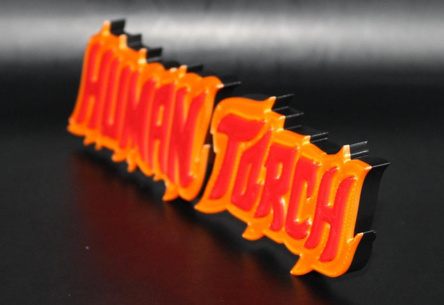 Human Torch 3D printed Comic Logo Art