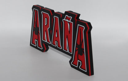 Arana 3D printed Comic Logo Art