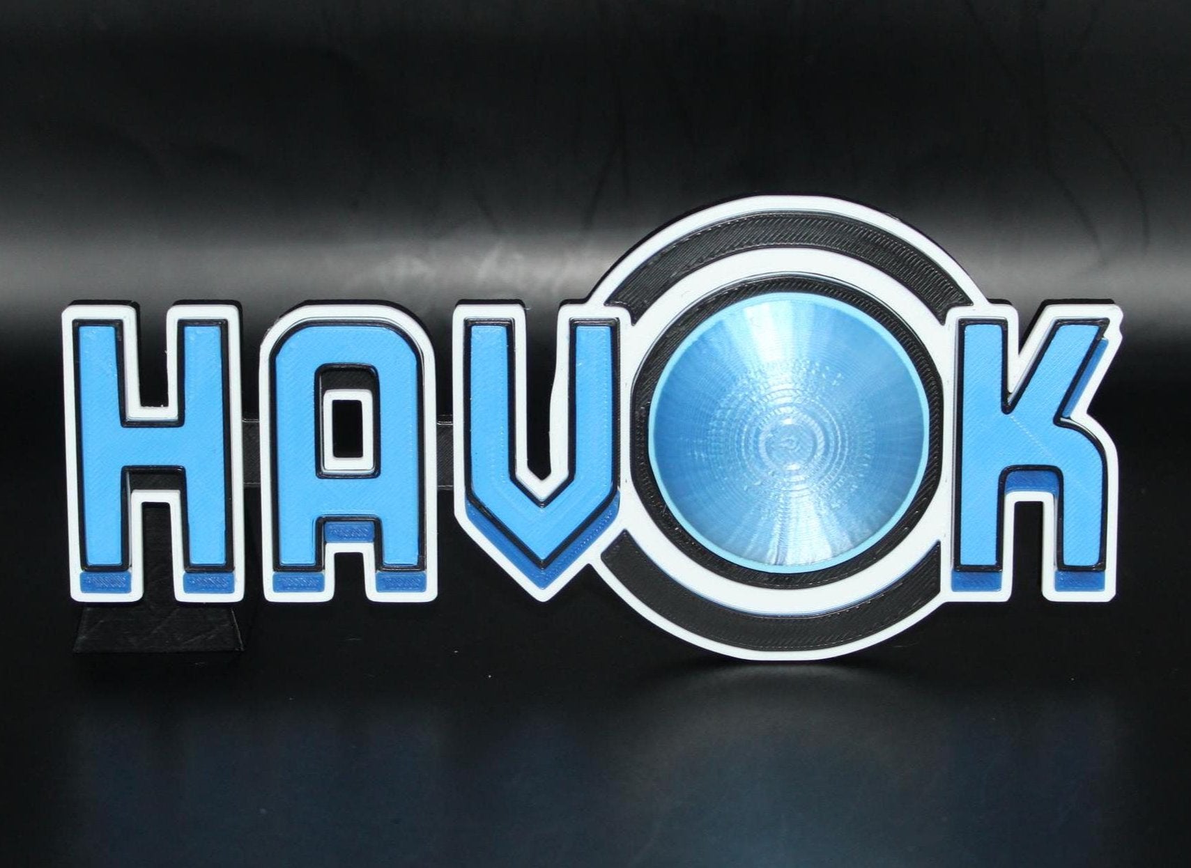 Havok 3D printed Comic Logo Art