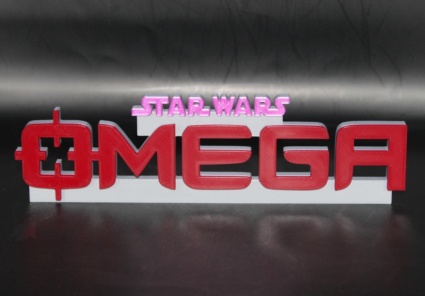 Omega 3D printed Logo Art