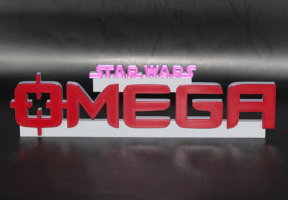 Omega 3D printed Logo Art