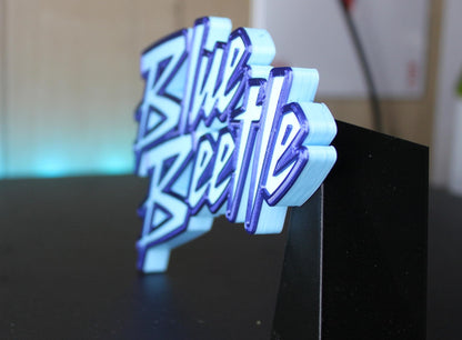 Blue Beetle 3D printed Comic Logo Art