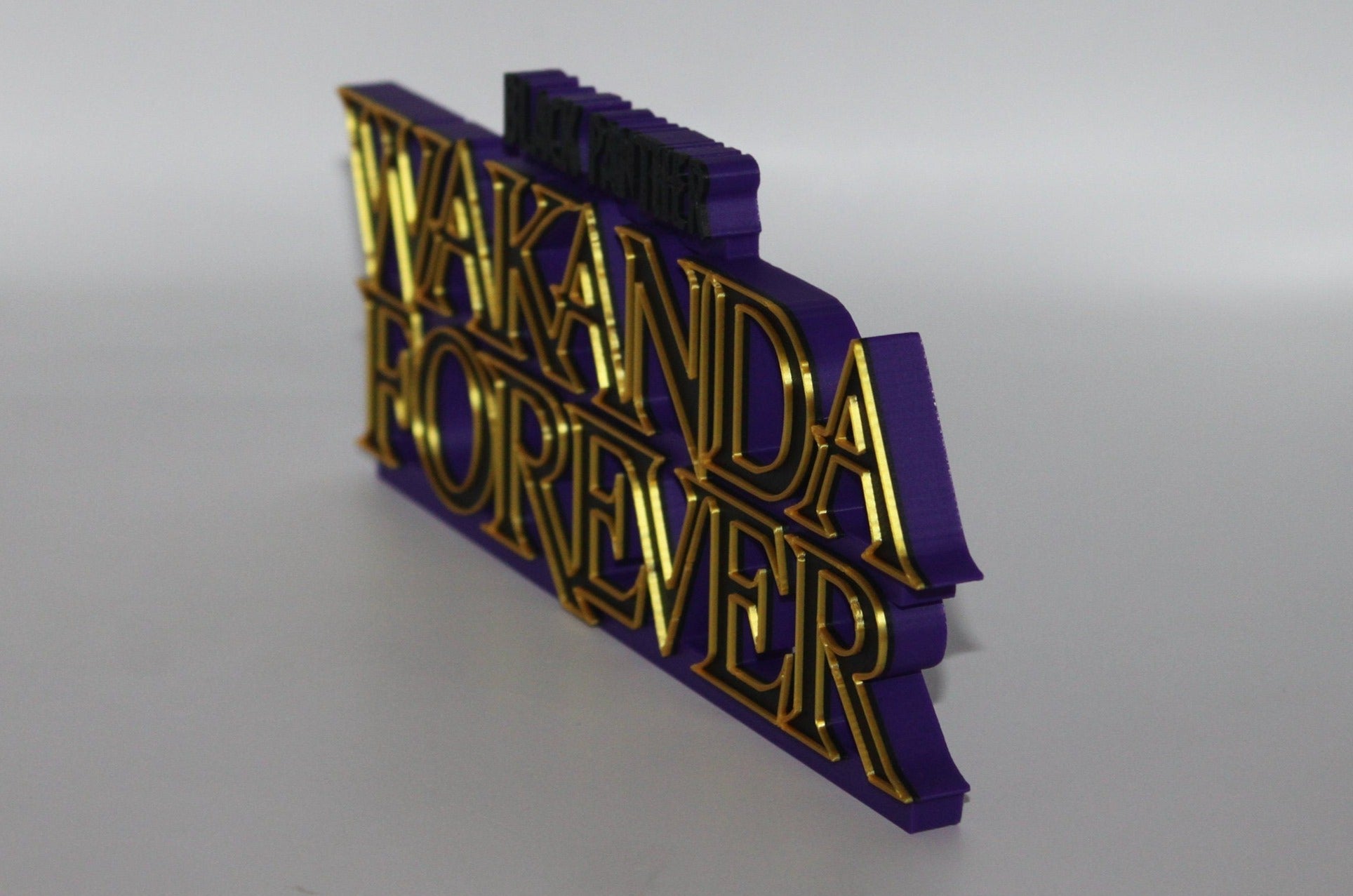 Black Panther, Wakanda Forever 3D printed Logo Art