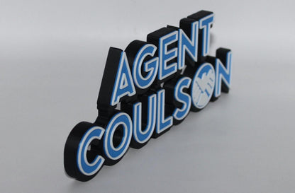 Agent Coulson 3D printed Comic Logo Art