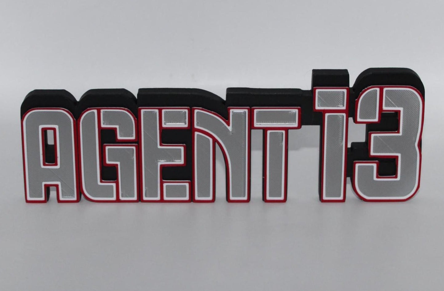 Agent 13 3D printed Comic Logo Art