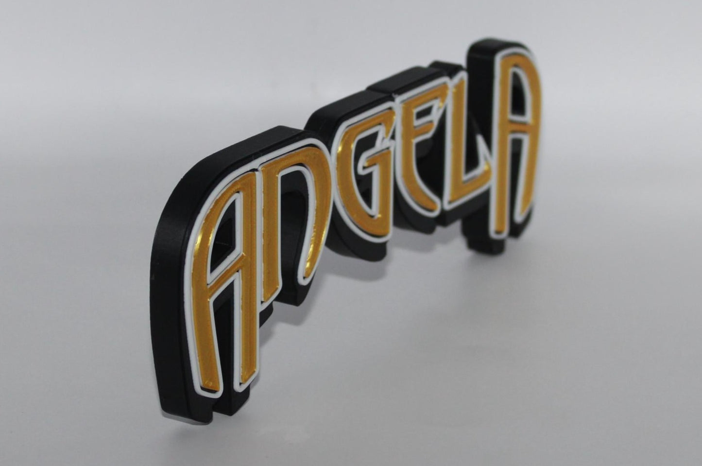 Angela 3D printed Comic Logo Art