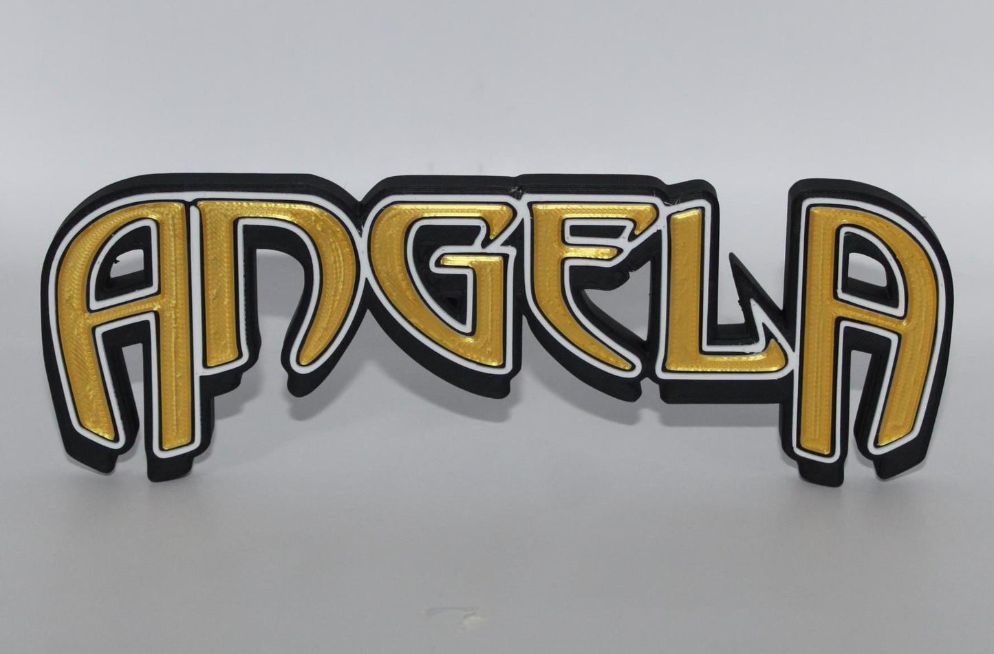 Angela 3D printed Comic Logo Art