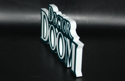 Doctor Doom 3D printed Comic Logo Art