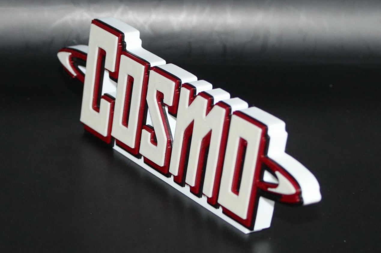 Cosmo 3D printed Comic Logo Art