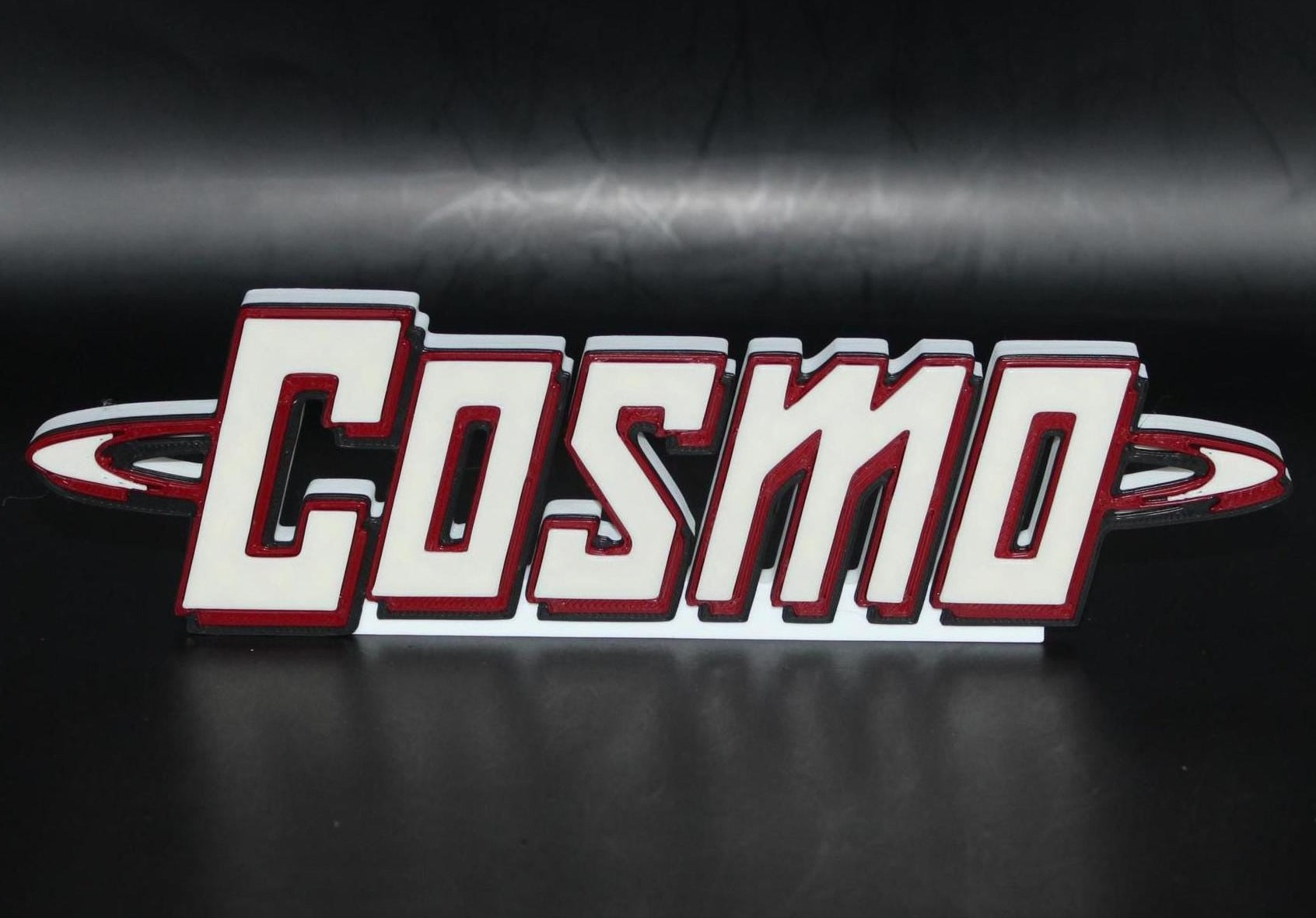 Cosmo 3D printed Logo Sign Wall Desk Shelf Art – WindyCity3D