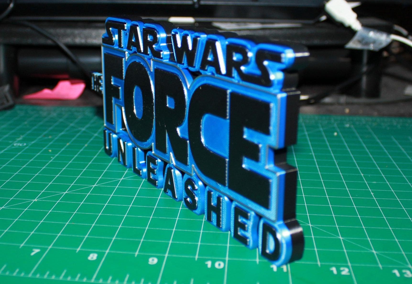 The Force Unleased Video Game 3D printed Logo Art