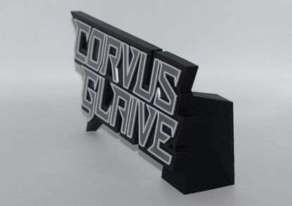 Corvus Glaive 3D printed Comic Logo Art