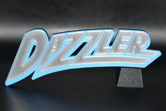 Dazzler 3D printed Comic Logo Art