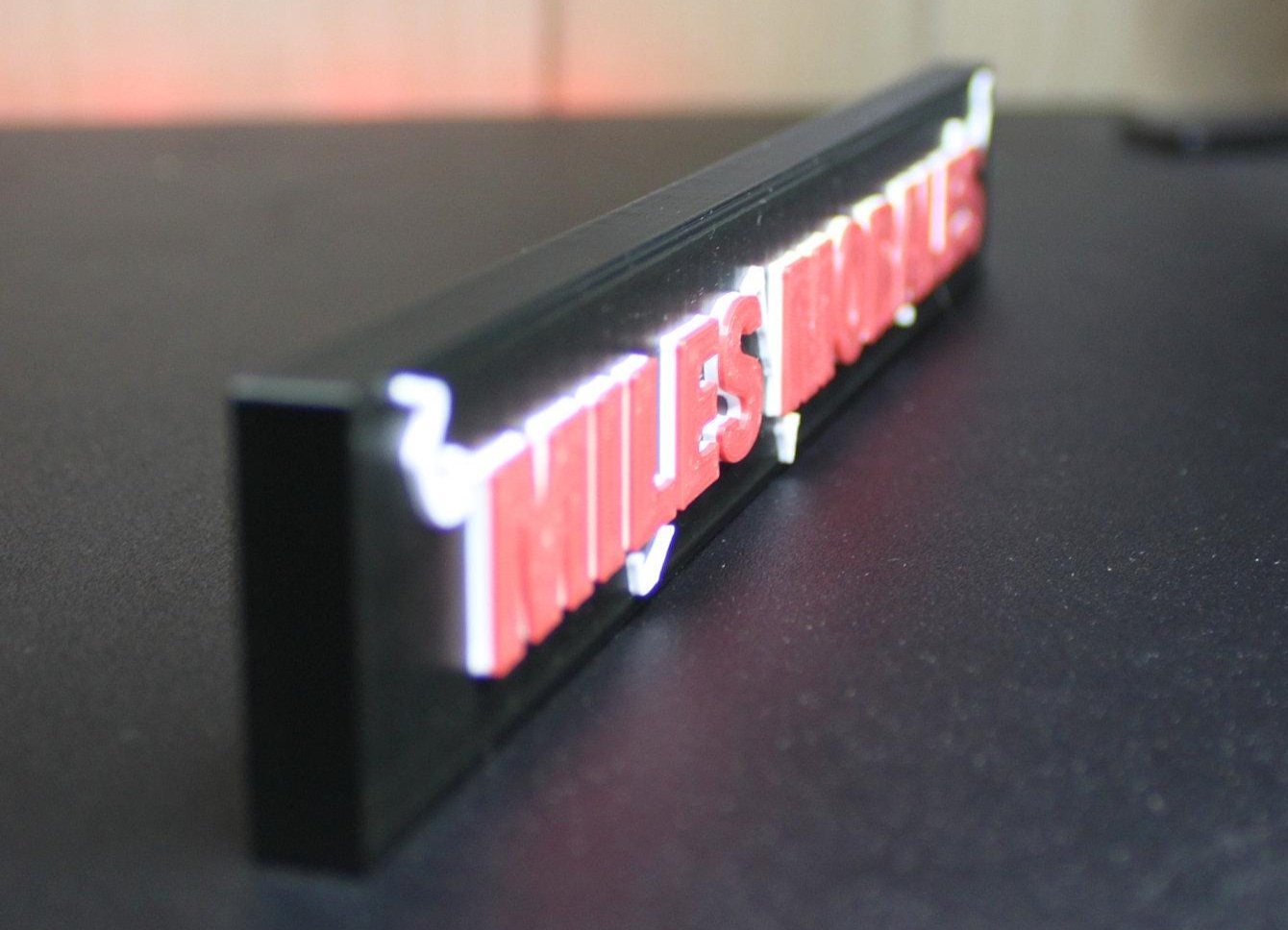 Miles Morales 3D printed Comic Logo Art