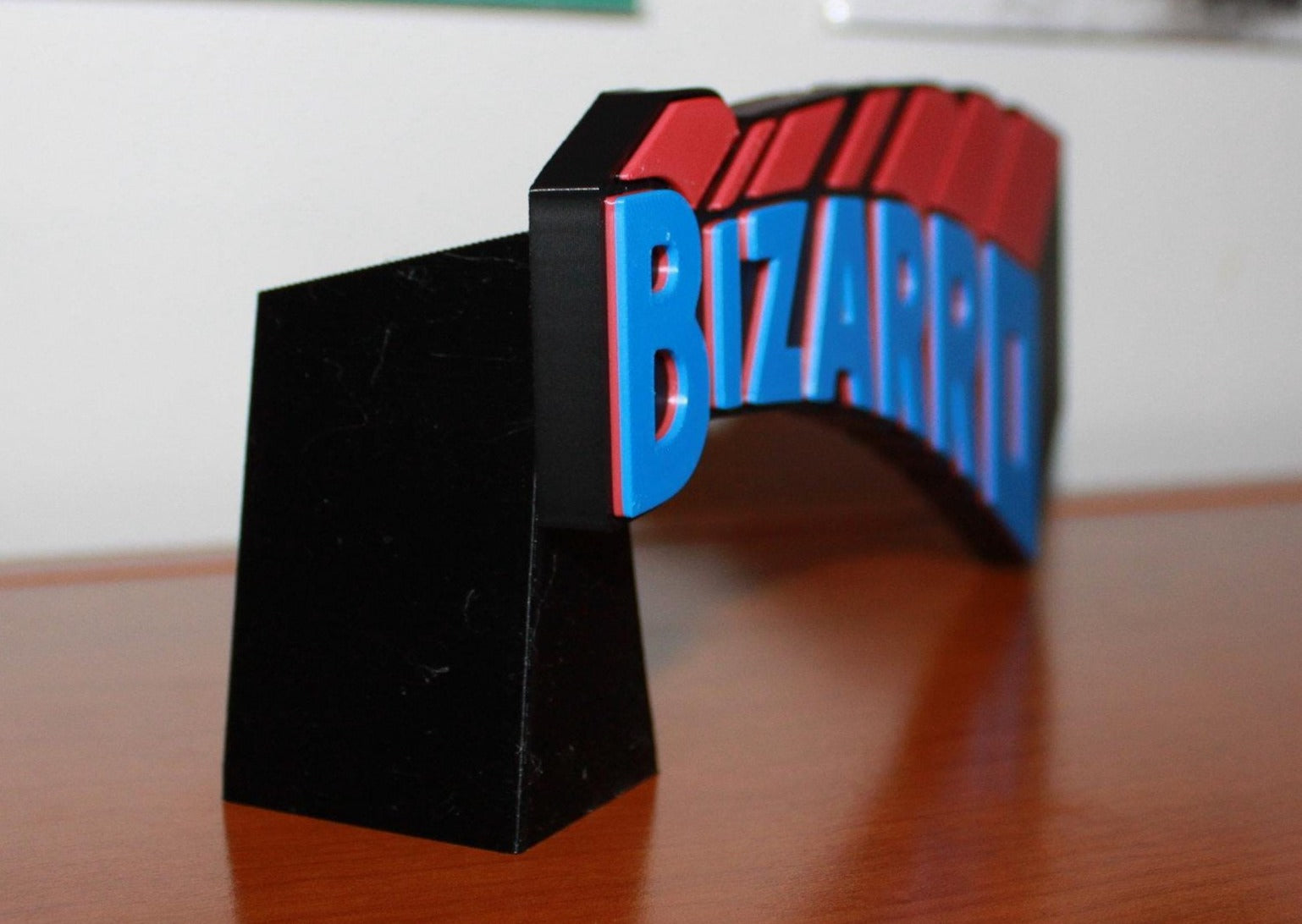 Bizarro 3D printed Comic Logo Art