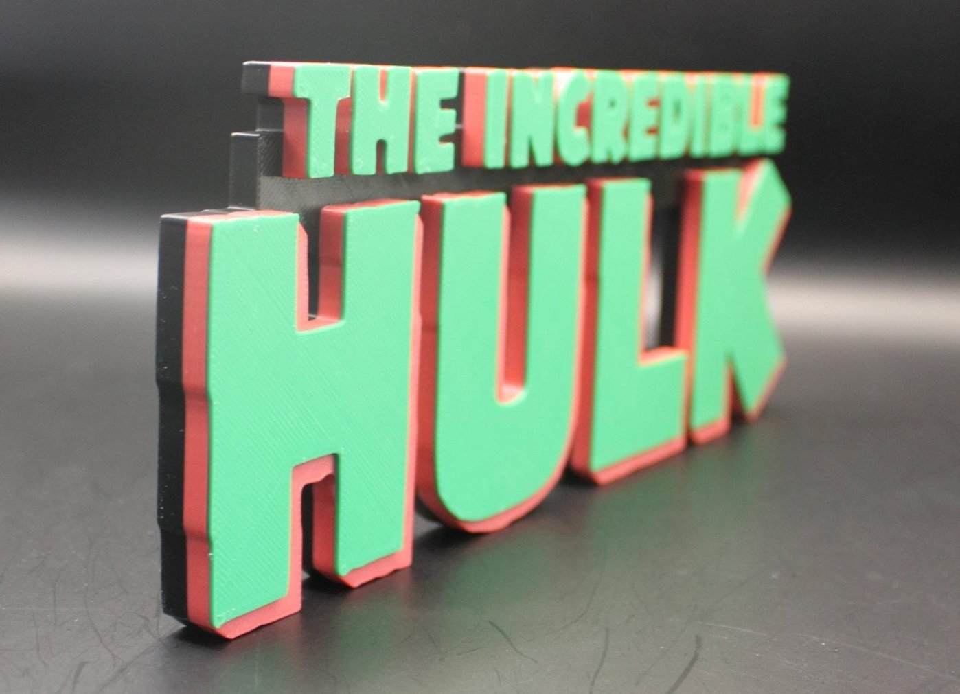 Hulk 3D printed Comic Logo Art