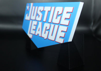 Justice league 3D printed Comic Logo Art