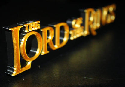 Lord of the Rings 3D printed Logo Art