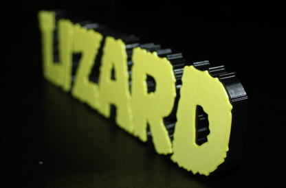 The Lizard 3D printed Comic Logo Art