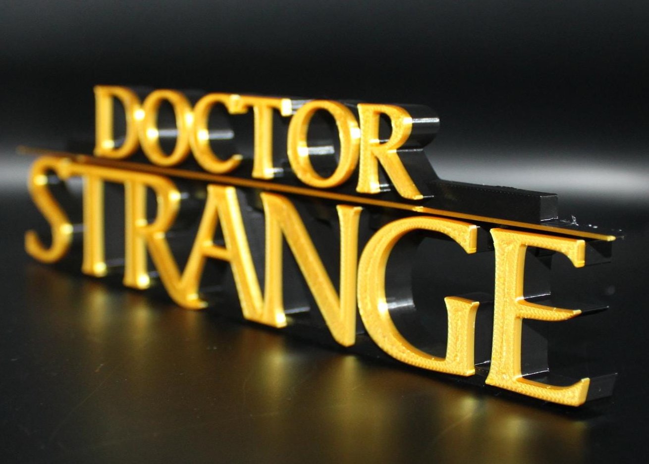 Doctor Strange 3D printed Comic Logo Art