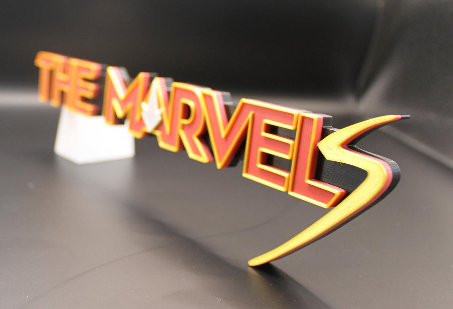 The Marvels 3D printed Comic Logo Art