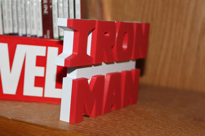 Iron Man 3D printed Comic Logo Art