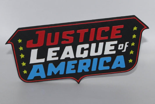 Justice league of America 3D printed Comic Logo Art