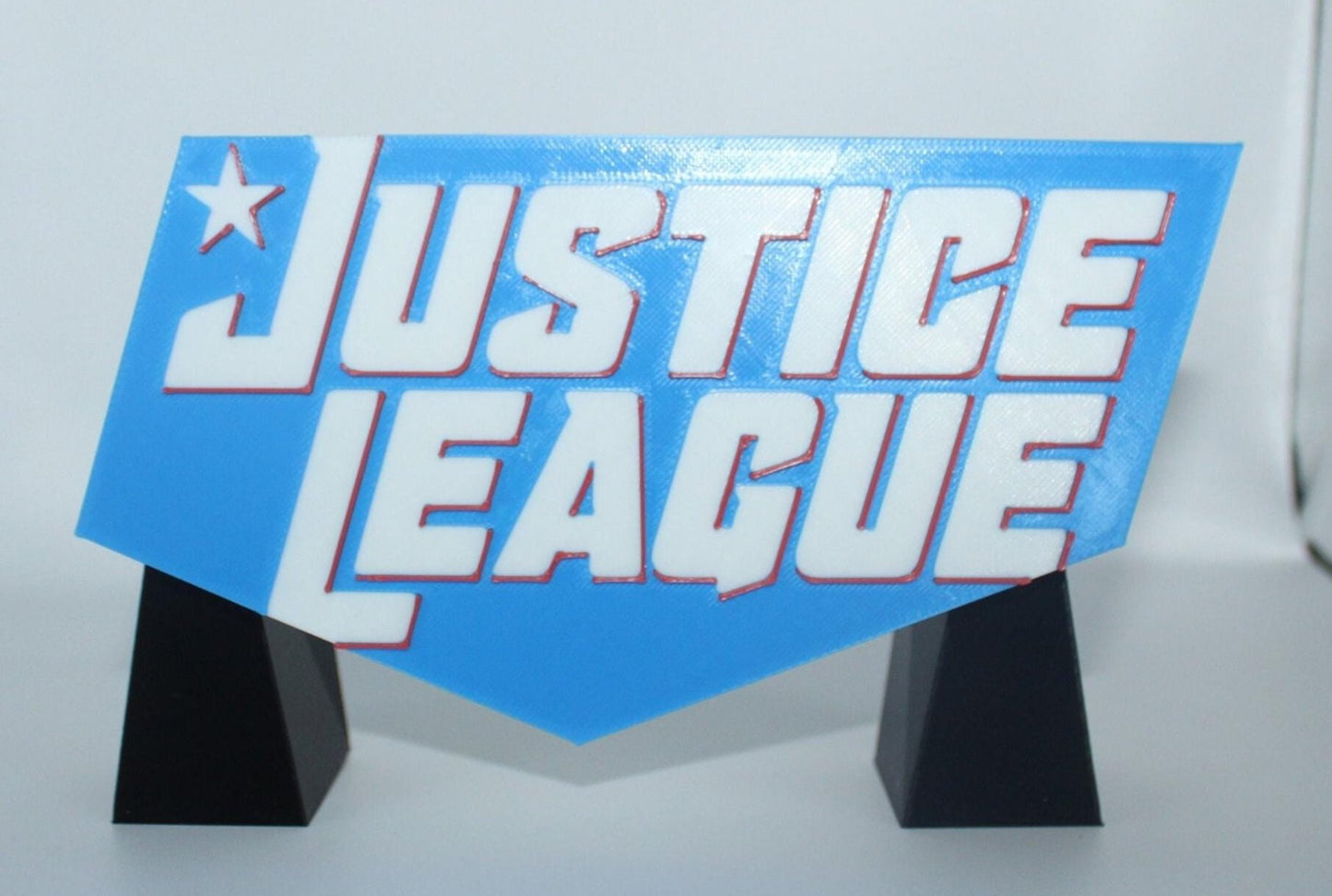 Justice league 3D printed Comic Logo Art