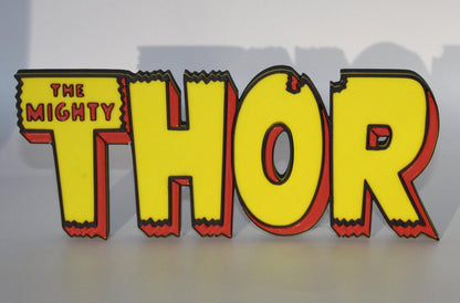 Thor 3D printed Comic Logo Art