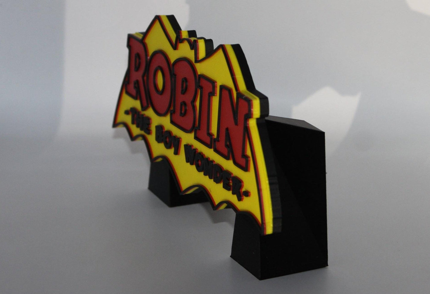 Robin 3D printed Comic Logo Art