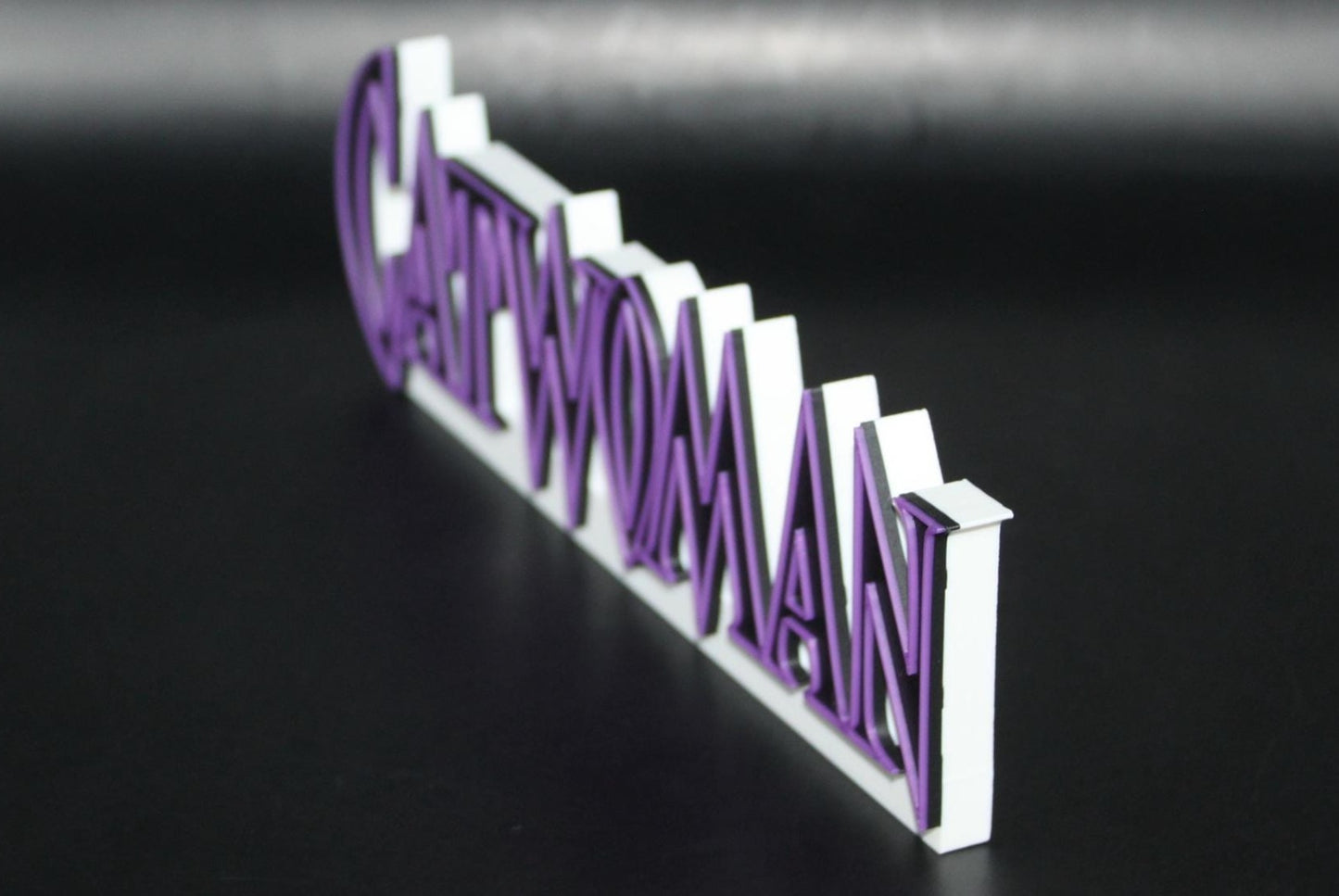 Cat Woman 3D printed Comic Logo Art