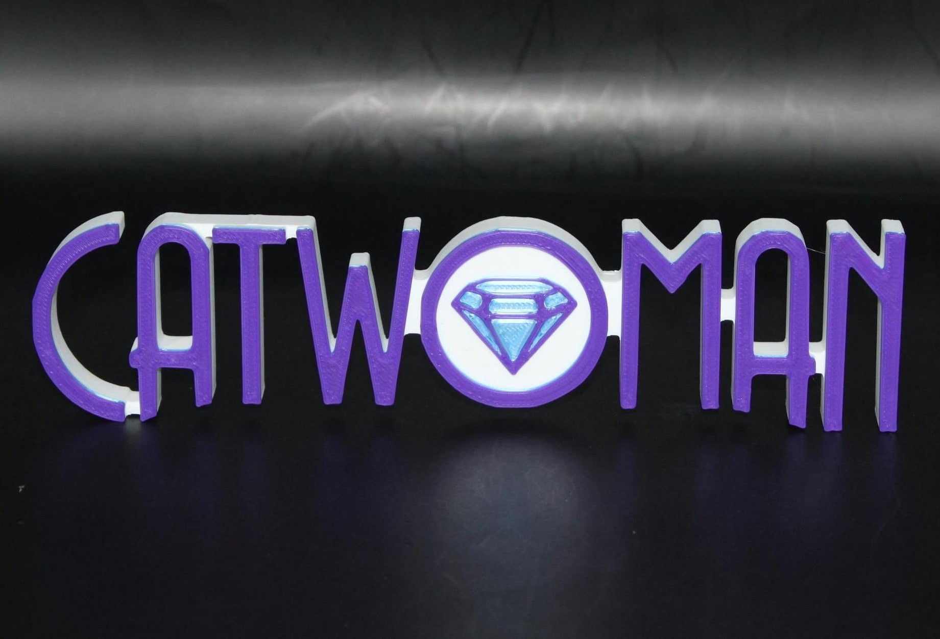 Cat Woman 3D printed Comic Logo Art