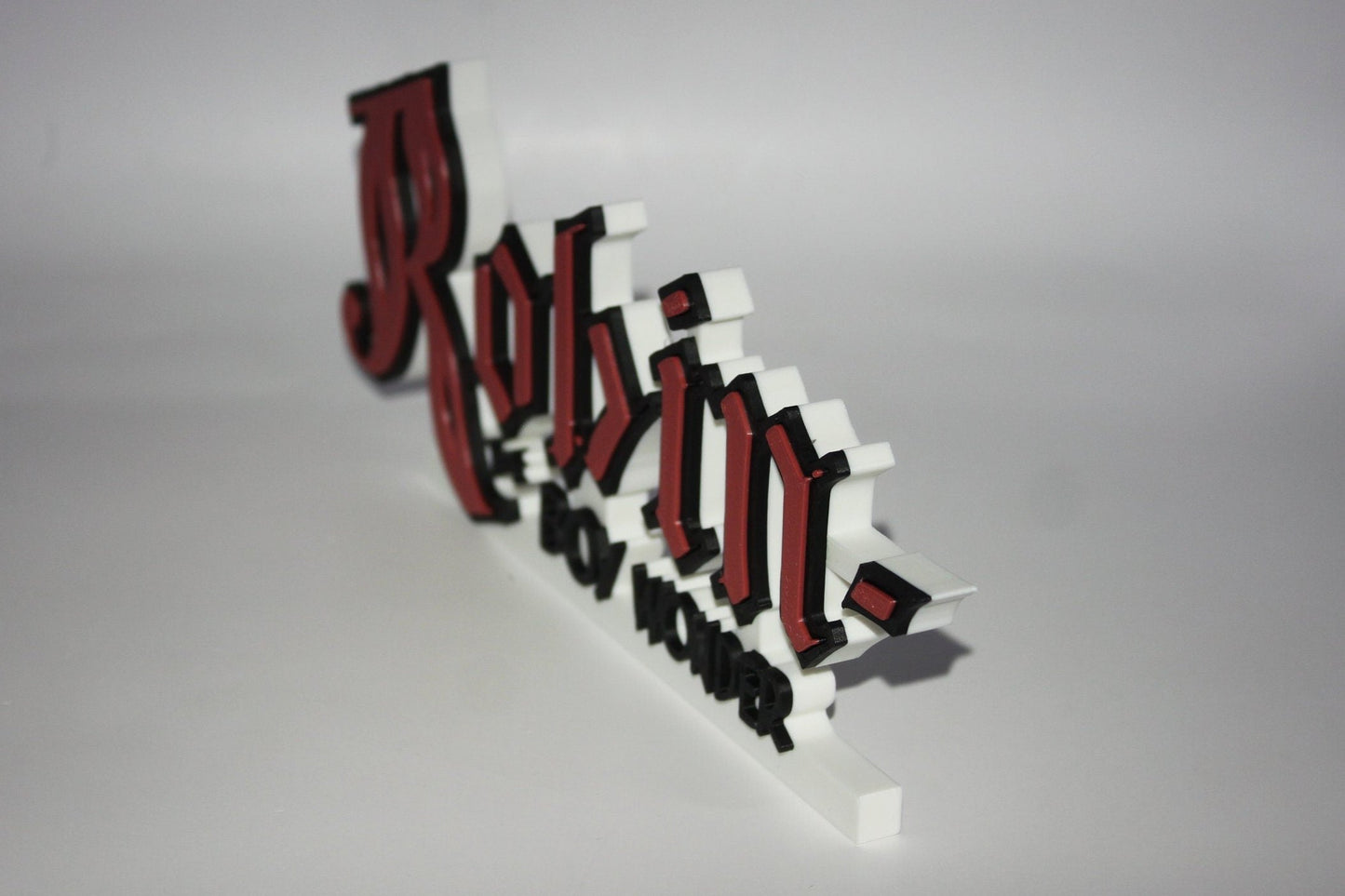 Robin 3D printed Comic Logo Art