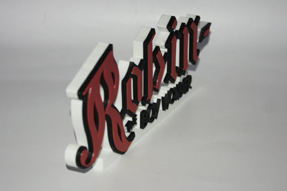 Robin 3D printed Comic Logo Art