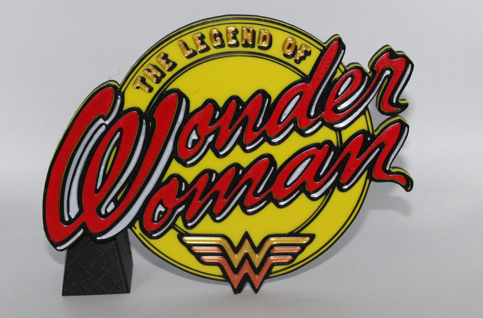 Wonder Woman 3D printed Logo Sign Wall Desk Shelf Art – WindyCity3D